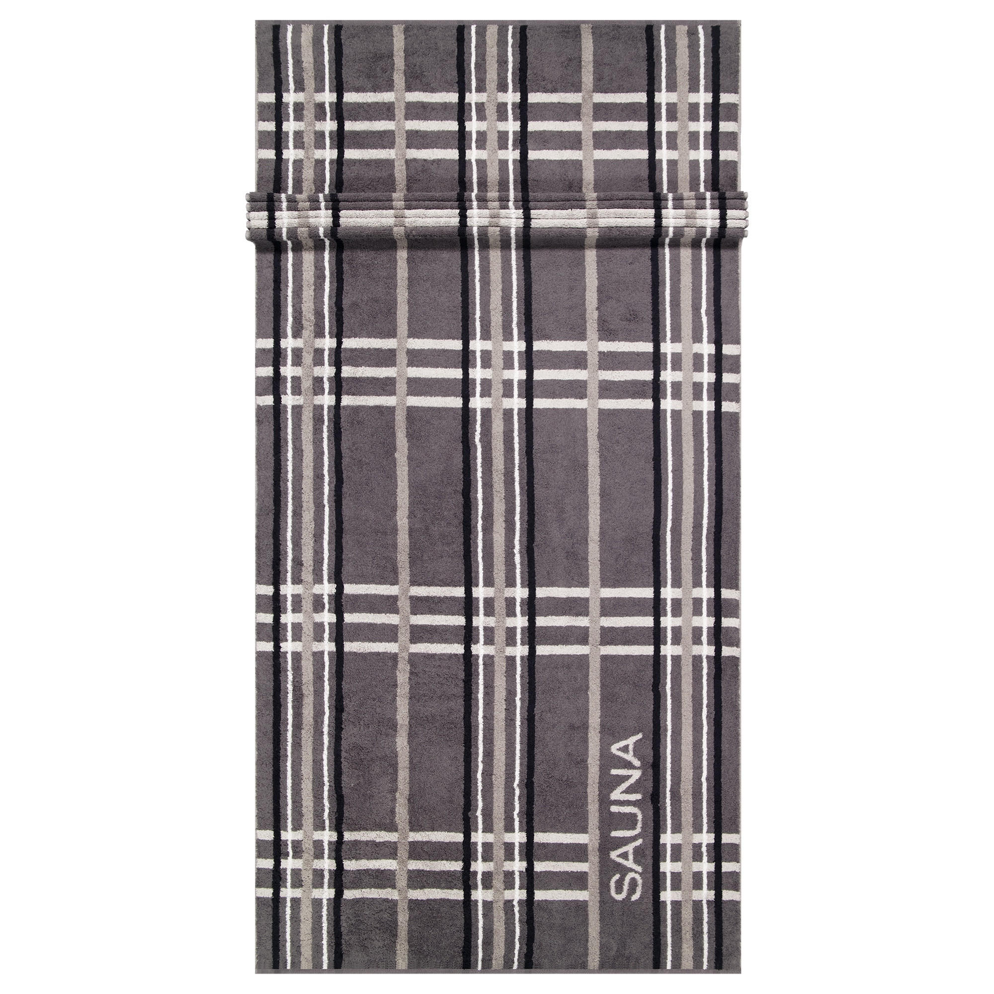 SAUNATUCH SAUNA CHECK 6274 ANTHRAZIT - 34 - Grau, Textil (80/200cm) - Cawoe