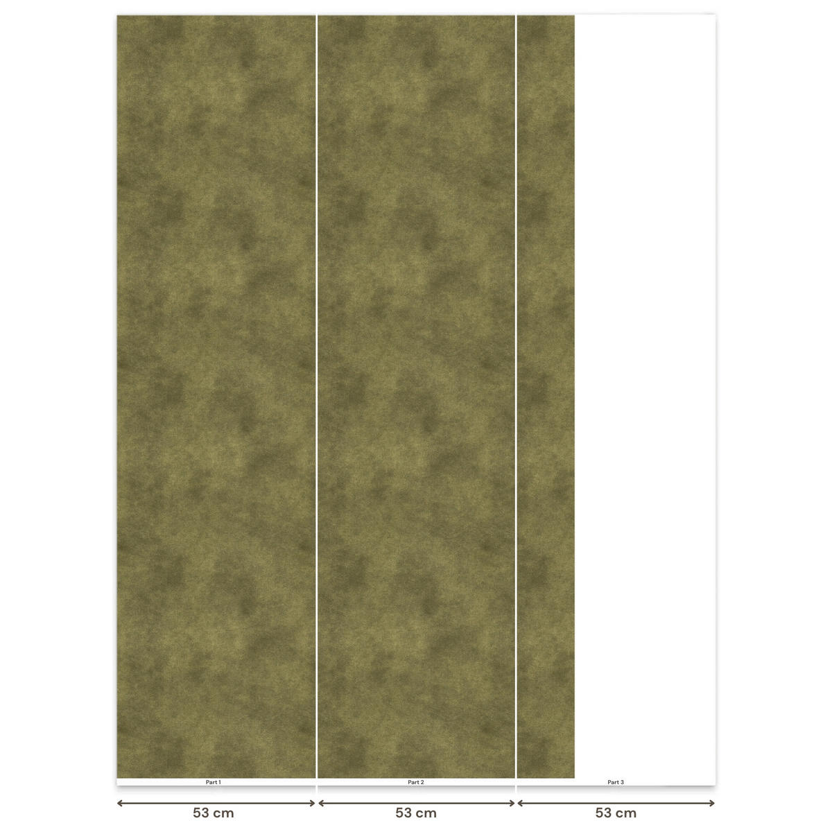 TAPETE - Textur - Abstrakt - Grün - 120x200 cm - Olivgrün, Papier (120/200cm) - OnlyWow