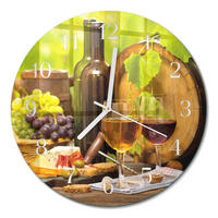 WANDUHR fi30 cm - Trauben für Wein - Multicolor, Glas (30/30/0.4cm) - TULUP
