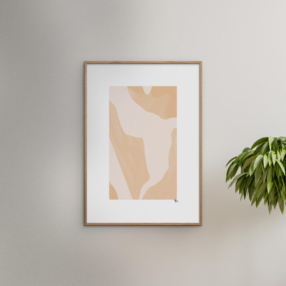 POSTER mit Rahmen N. Atelier - Le Calme - Eichefarben/Naturfarben, Holz/Papier (70/100cm) - Poster&Frame