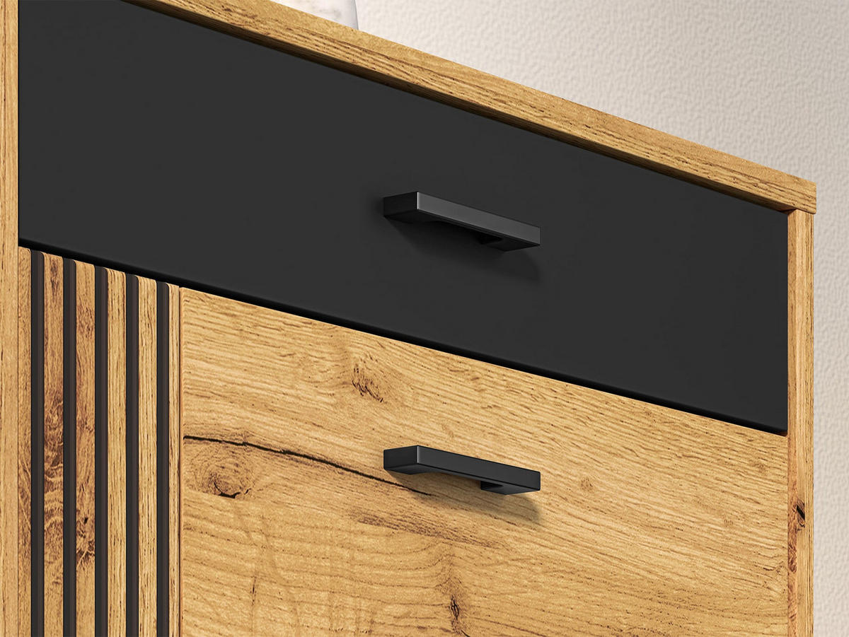 SCHUHSCHRANK Vasco Eiche 60 cm - Eichefarben, Holzwerkstoff (60/90.9/33.4cm) - Homebook