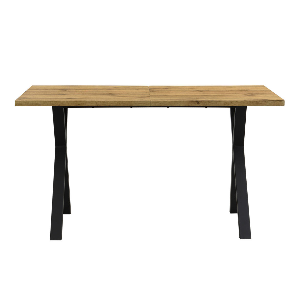 STÔL z MDF a kovu, dubový dekor, univerzálny,80/140/76 cm - farba duba, kompozitné drevo (140/80/76cm) - BEAOK