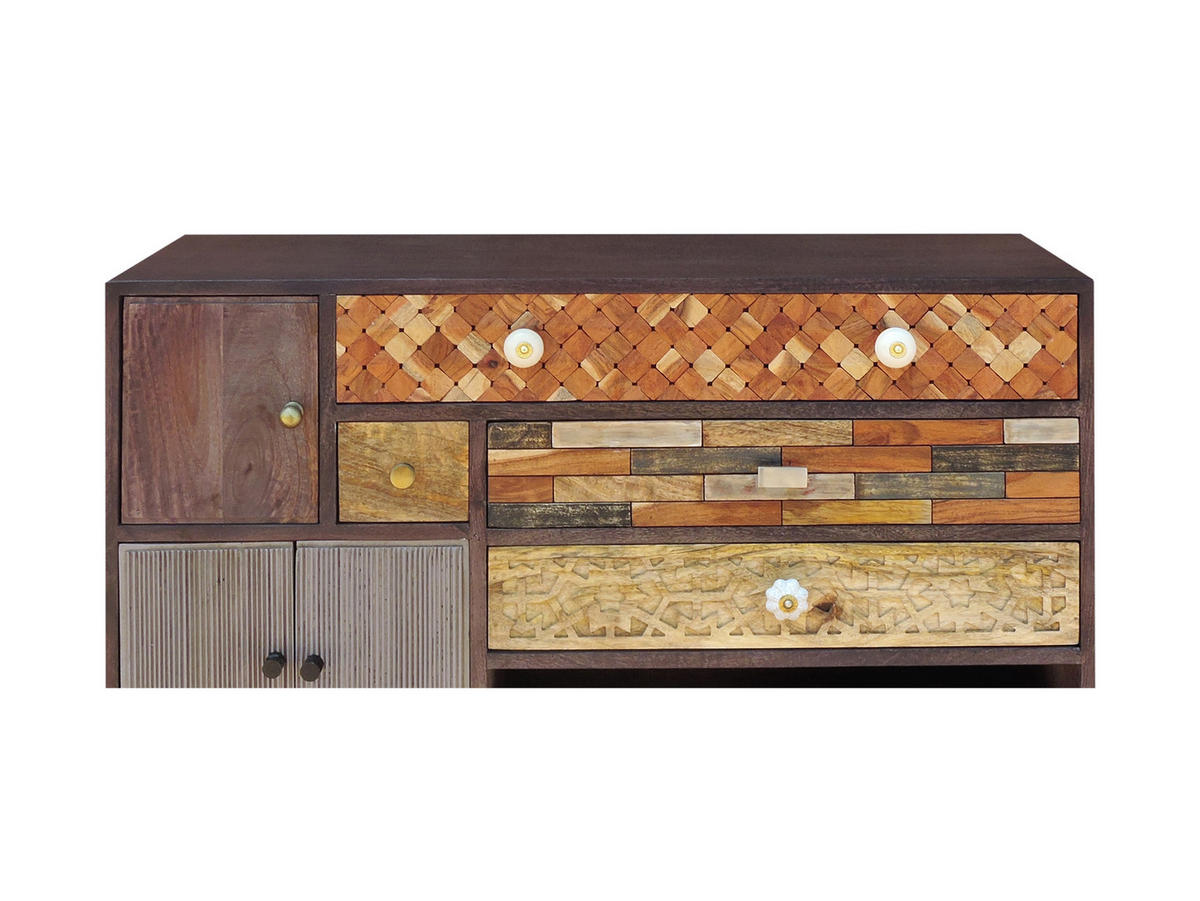 KOMMODE Arvid Holz Mehrfarbig 121x100x40cm - Multicolor, Holz (100/121/40cm) - DELUKE