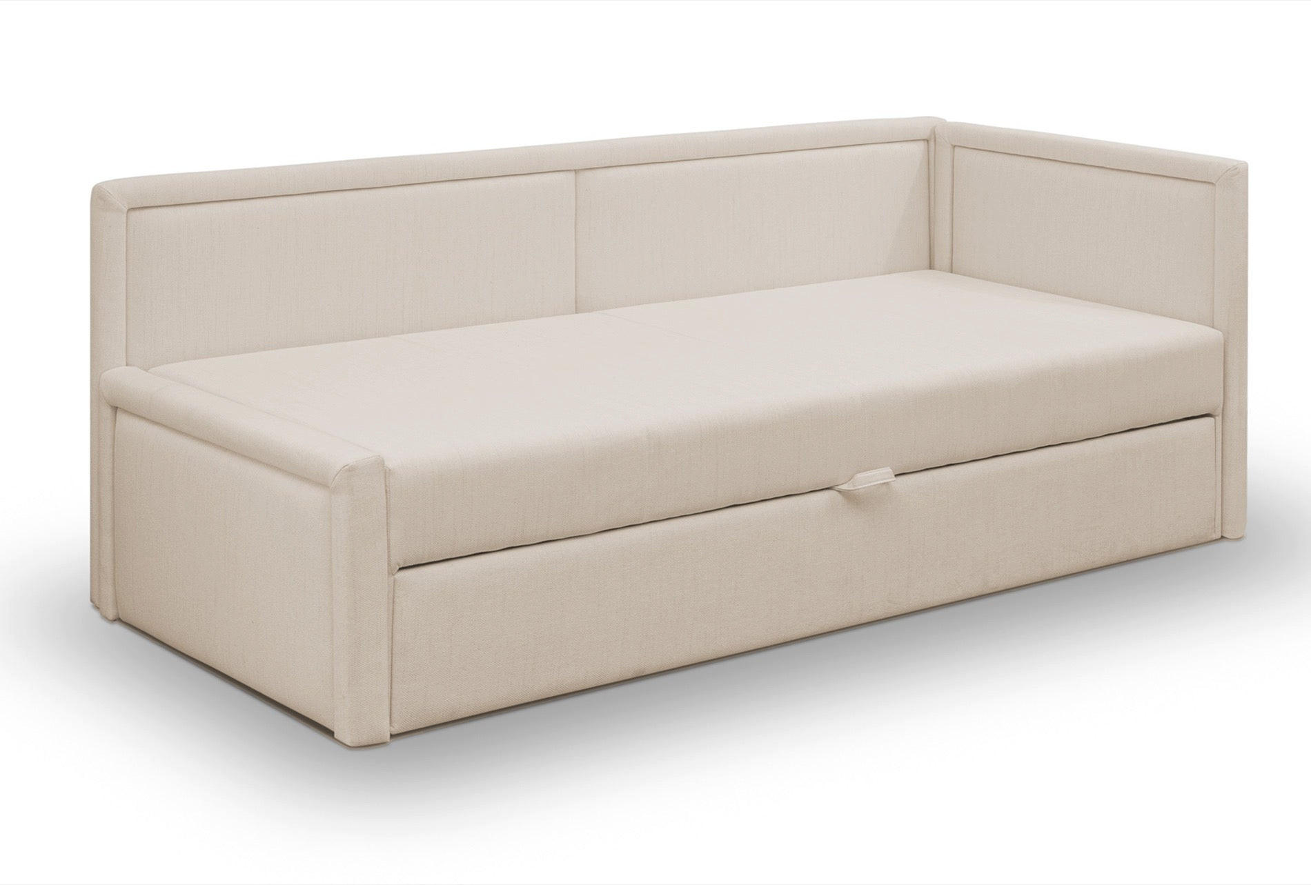 POSTEĽ PRE MLÁDEŽ Caprili svetlobéžová rozkladací pre 2 osoby - čierna/écru, drevo/textil (82/189cm) - Selsey