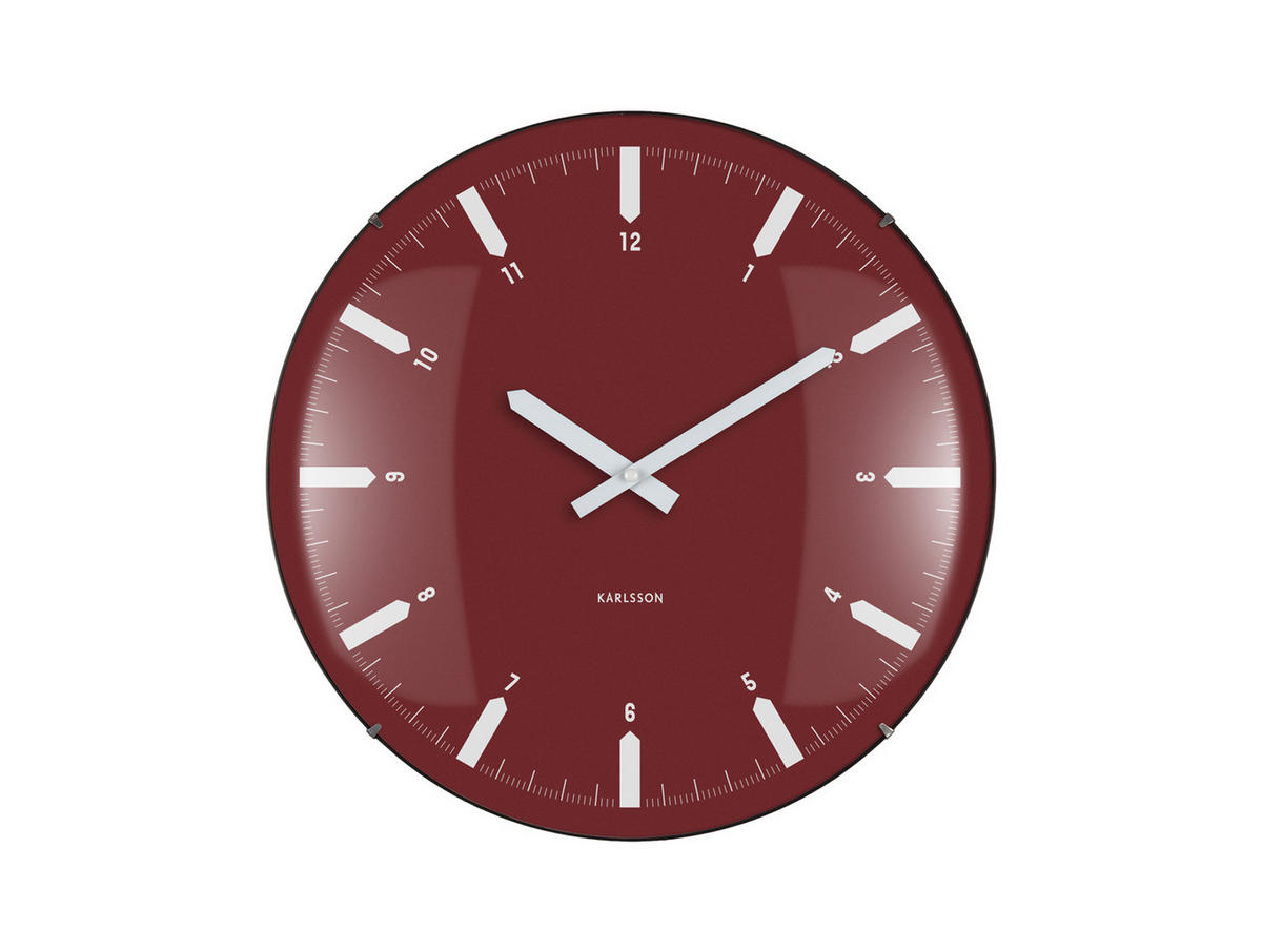 WANDUHR Realista Dome Rot 35/4.5/35 cm - Rot, Kunststoff (4.5/35/35cm) - Karlsson