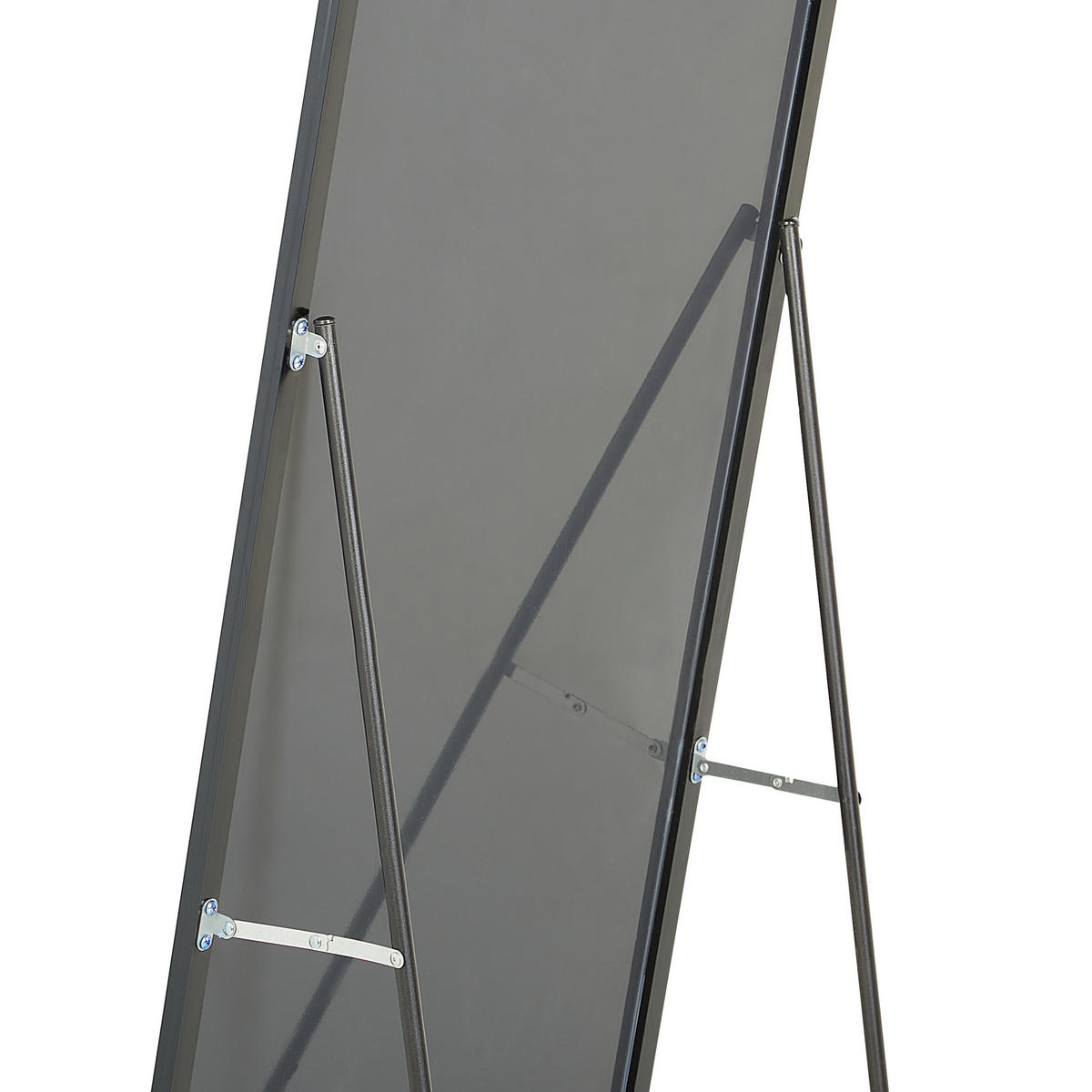 STEHSPIEGEL schwarz rechteckig 50/156 cm Beauvais - Schwarz, Metall (7/156/50cm) - Beliani