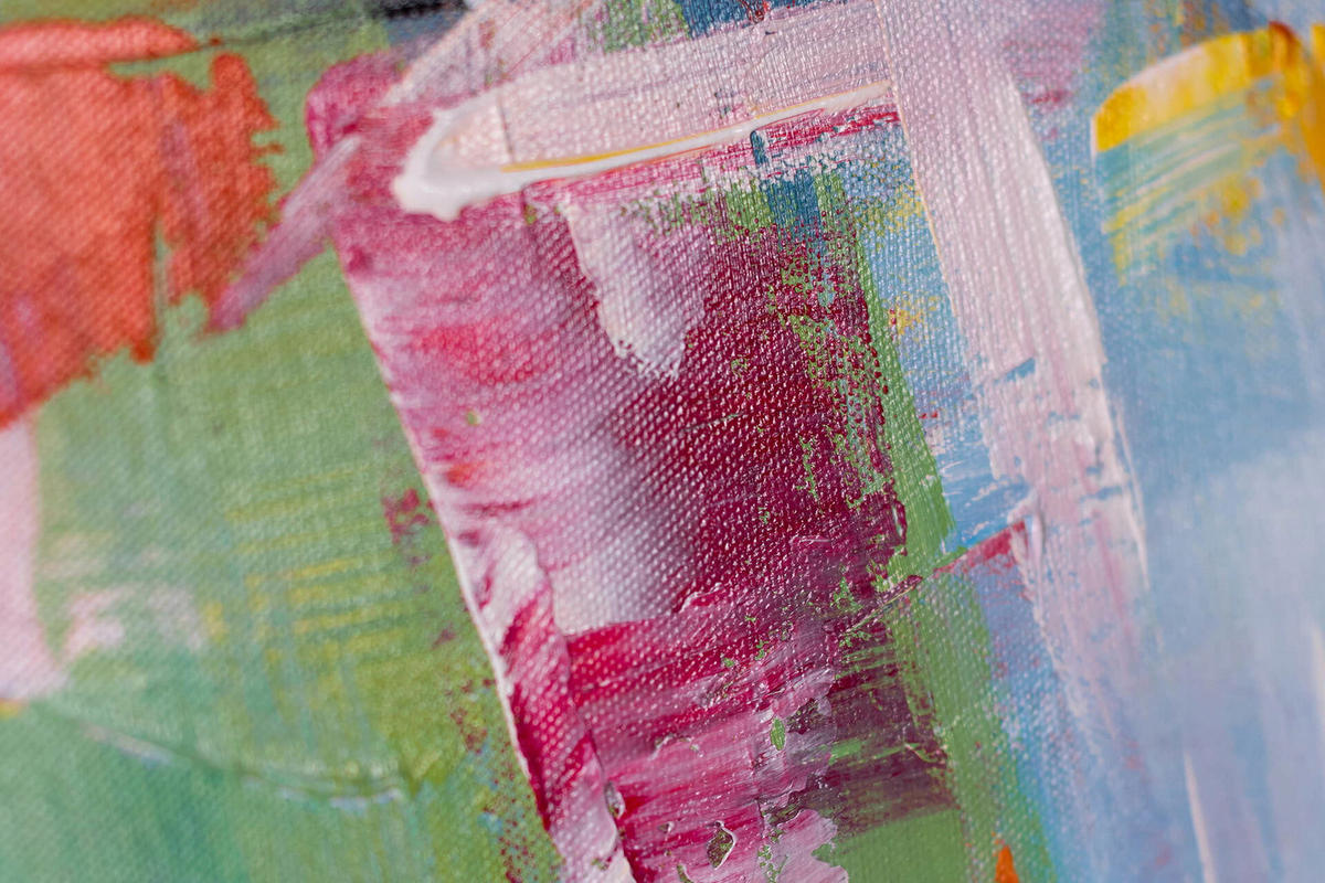 ACRYLBILD HANDGEMALT 120/60 cm - Blau/Multicolor, Holz/Textil (1.64/60cm) - KUNSTLOFT