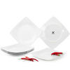 TELLERSET EPIRI Speiseteller 6 Personen 6-tlg - Weiß, Keramik (25cm) - KONSIMO®
