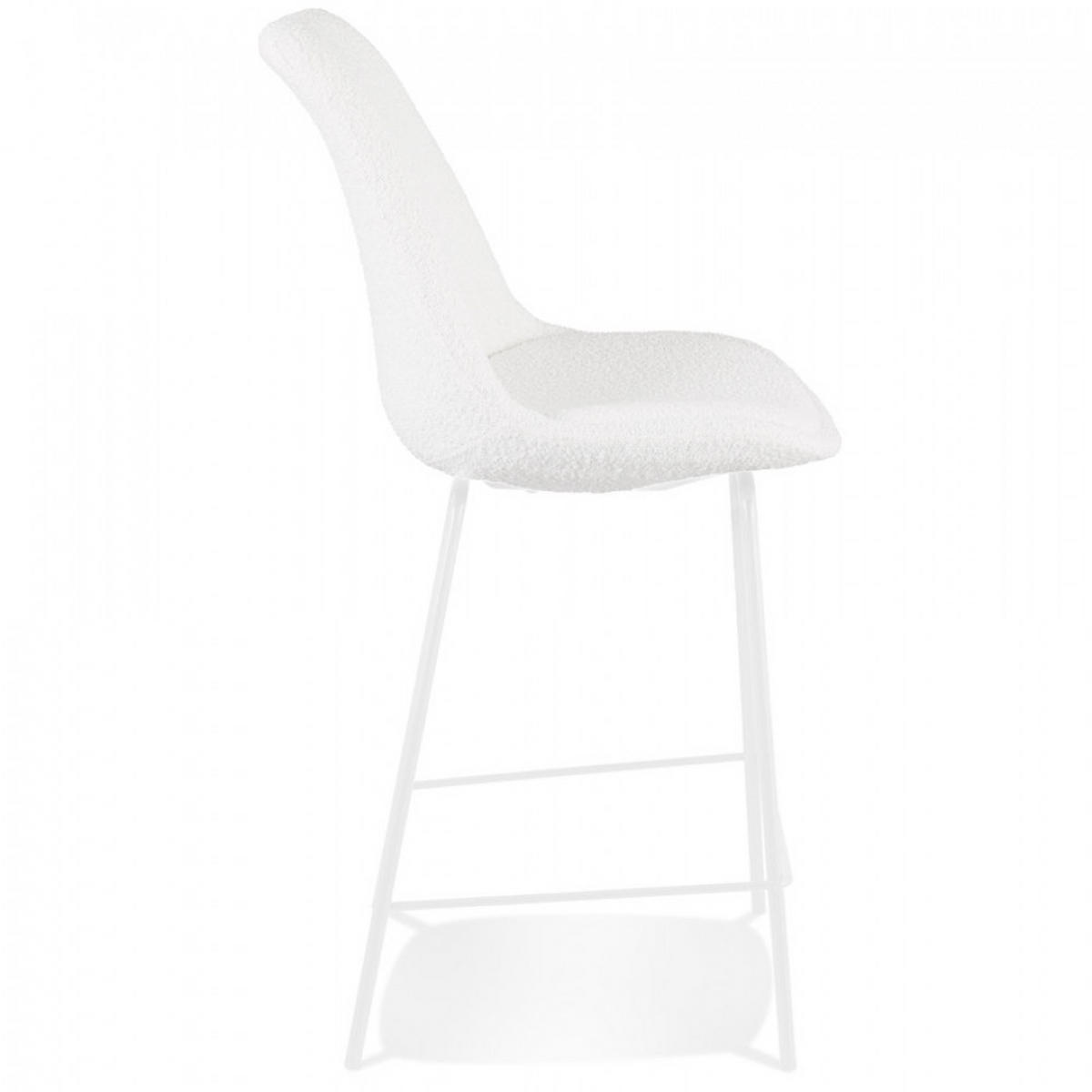 BARHOCKER Weiß 45x105x49cm - Weiß, Textil/Metall (45/105/49cm) - AlterEgo