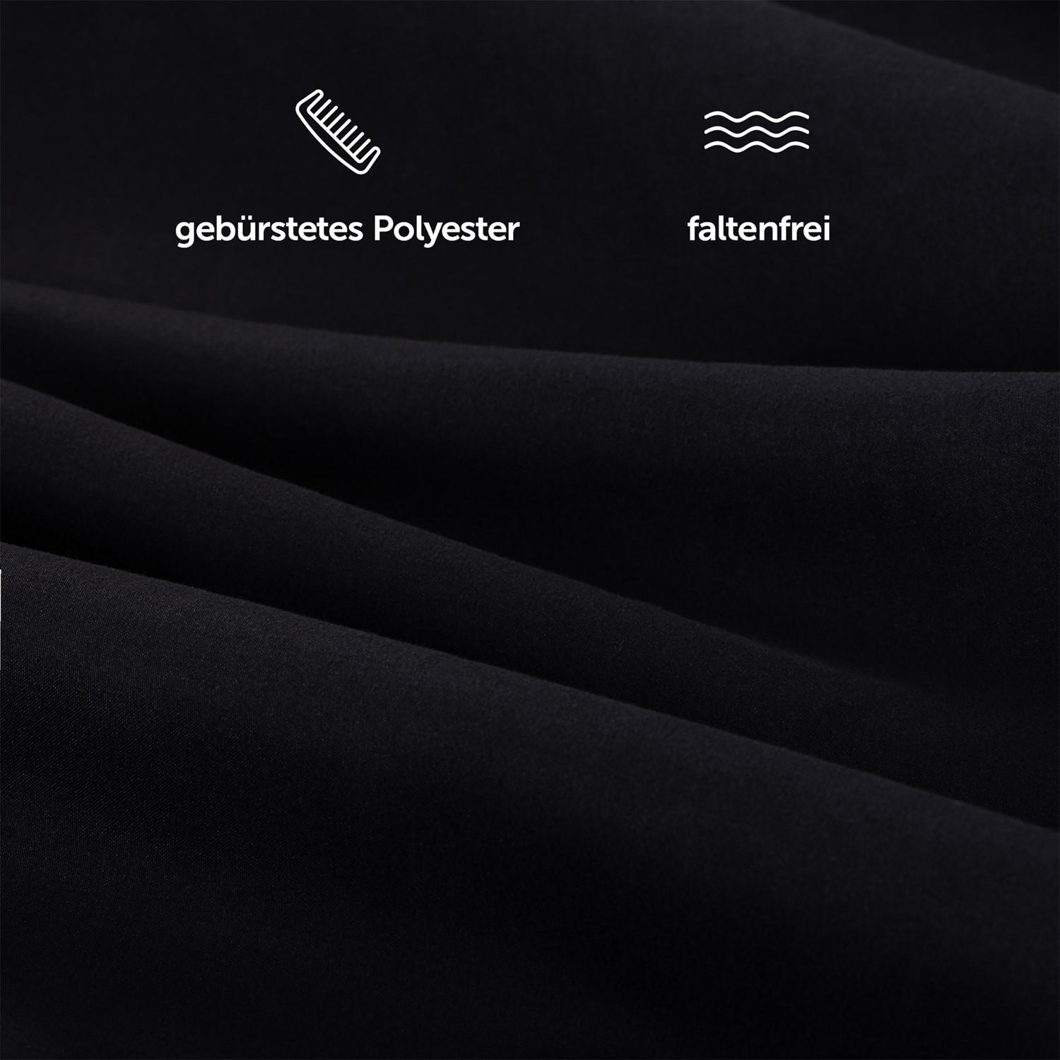BETTTUCH ohne Gummi 160/275 cm, in Schwarz - Schwarz, Textil (275/160cm) - Blumtal