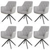 ESSZIMMERSTUHL Grau 6er-Set - Grau, Textil (55/87/60cm) - MCW