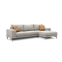 ECKSOFA MEDIOLANE 4-Sitzer, hellgrau - Hellgrau, Holzwerkstoff/Textil (282/219cm) - Courtois Laville