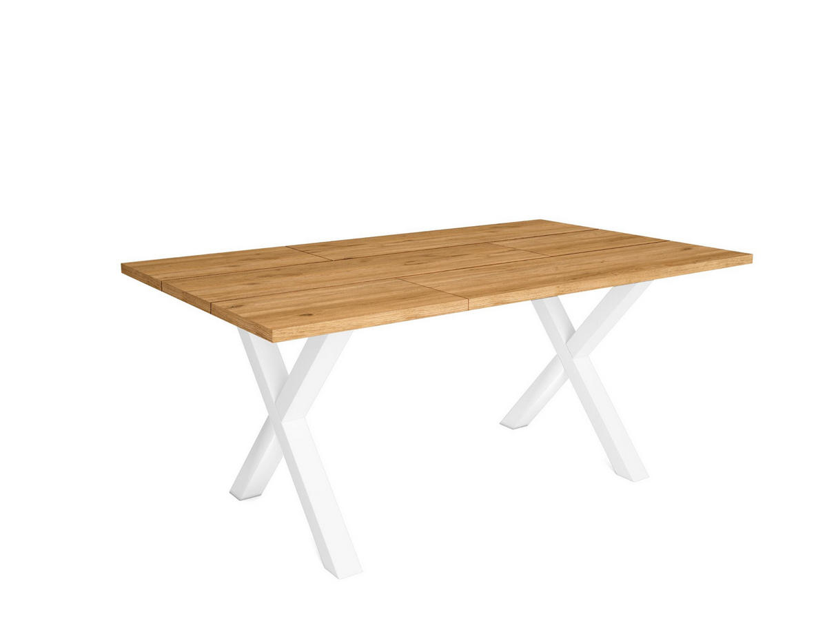 TISCHBEINE X - weiß lackiert, 72/10/71cm - Weiß, Holz (72/71/10cm) - Skraut Home