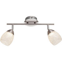 LED DECKENLEUCHTE Kristall Silber - Silberfarben, Glas (35/11/21cm) - Globo Lighting
