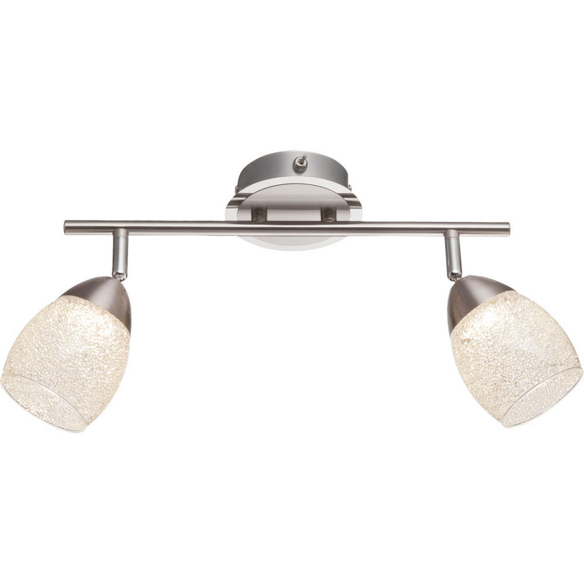 LED DECKENLEUCHTE Kristall Silber - Silberfarben, Glas (35/11/21cm) - Globo Lighting