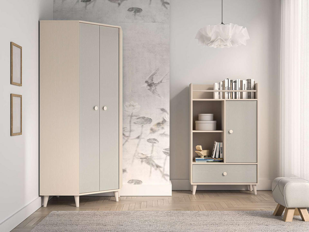 KLEIDERSCHRANK – 80 cm – Mevel – Rosa - Rosa, Holzwerkstoff (80/190/80cm) - hi-markt