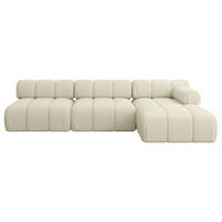 ECKSOFA modulares Sofa Razon-L2 - 285x160x70 cm Beige Bouclé - Beige, Holzwerkstoff/Textil (285/160cm) - ALTDECOR