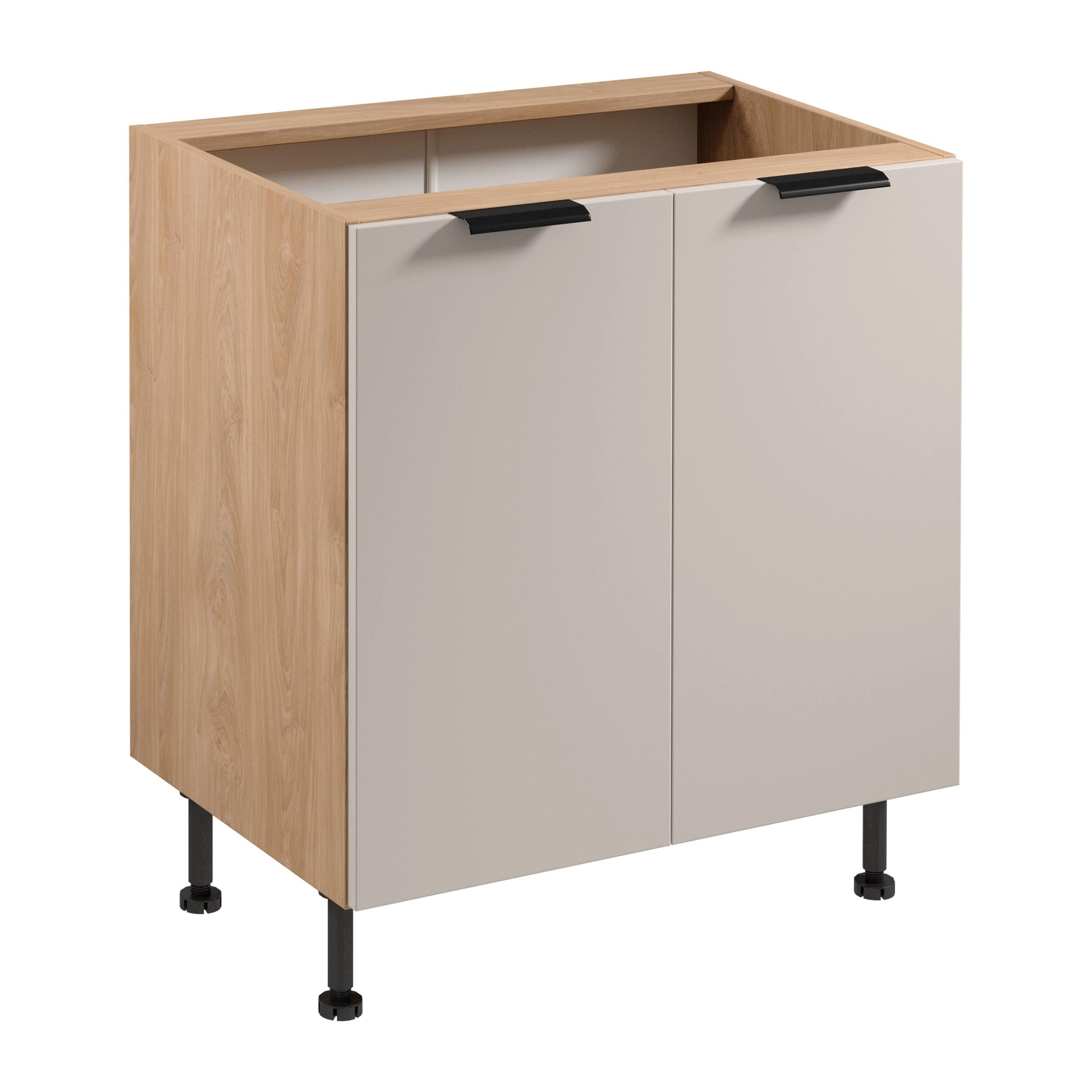 SPÜLENUNTERSCHRANK D80Z – Sorento Beige Sonoma Eiche – Beige / Sonoma Eiche - Beige/Sonoma Eiche, Holzwerkstoff (80/87/52cm) - ROYAL24_MARKT