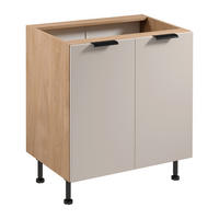 UNTERSCHRANK D80 – Sorento Beige Sonoma Eiche – Beige / Sonoma Eiche - Beige/Sonoma Eiche, Holzwerkstoff (80/87/52cm) - ROYAL24_MARKT