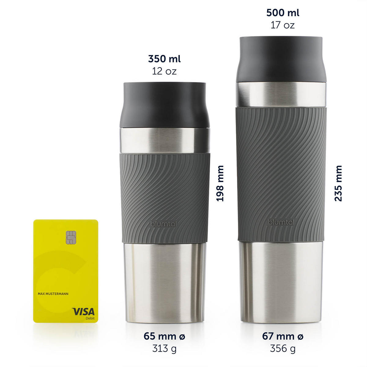THERMOBECHER Classic 350 ml, Weiß - Weiß, Metall (0.35L) - Blumtal