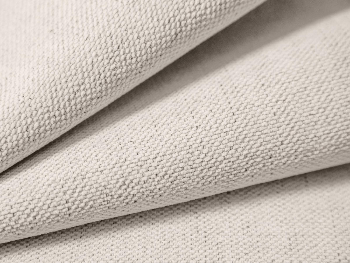 MODULARES-PANORAMASOFA links Campi aus strukturiertem Stoff leichtes beige 7 Sitzplätze - Creme, Textil (255/70/330cm) - Cosmopolitan Design