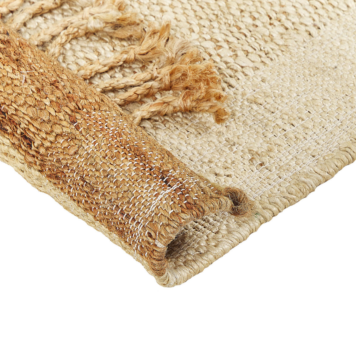 TEPPICH geflochten Dedemli 300/200 cm - Beige, Naturmaterialien (200/300cm) - Beliani