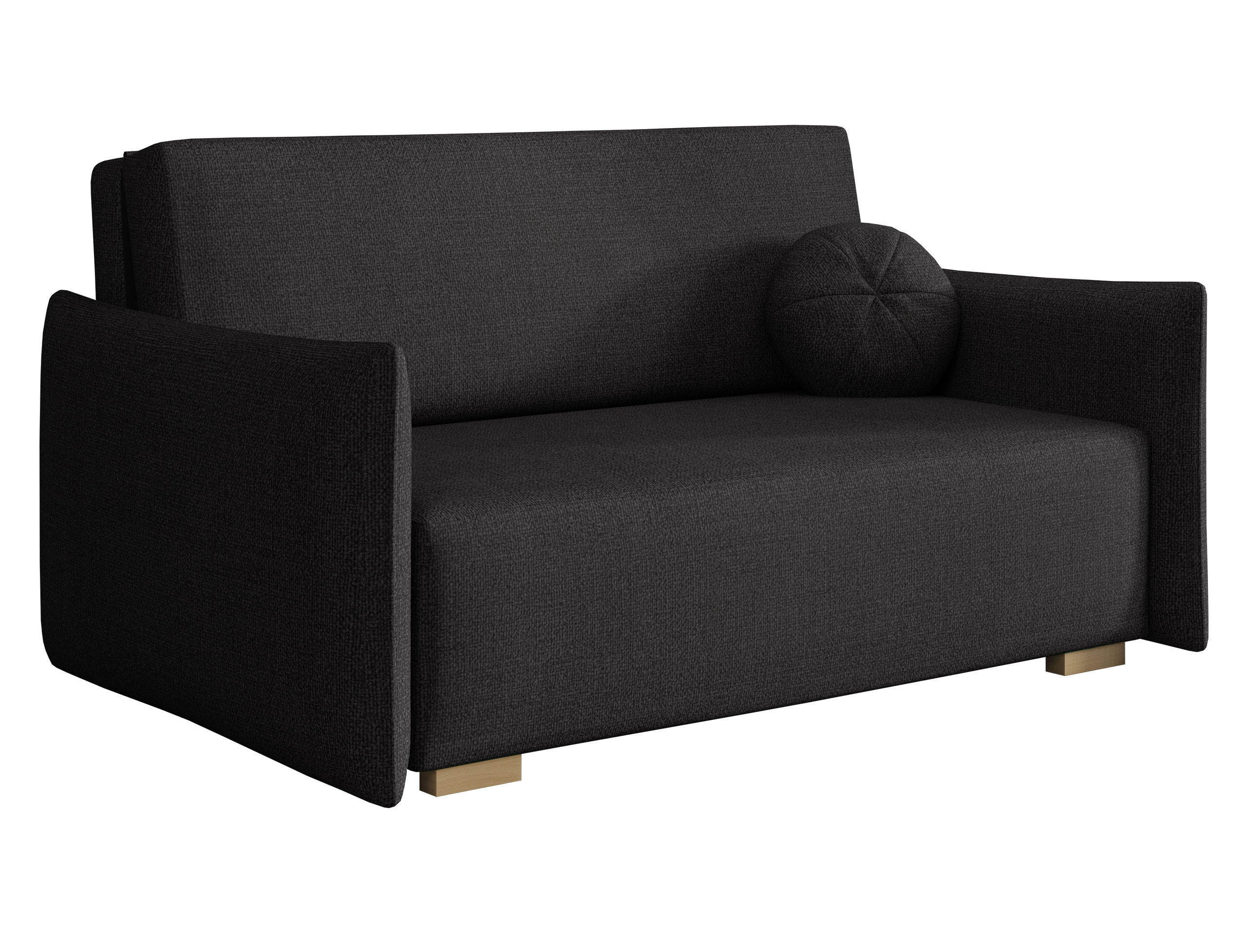 SCHLAFSOFA Viva Glov III - Schwarz/Naturfarben, Holz/Textil (157/85/98cm) - MIRJAN24