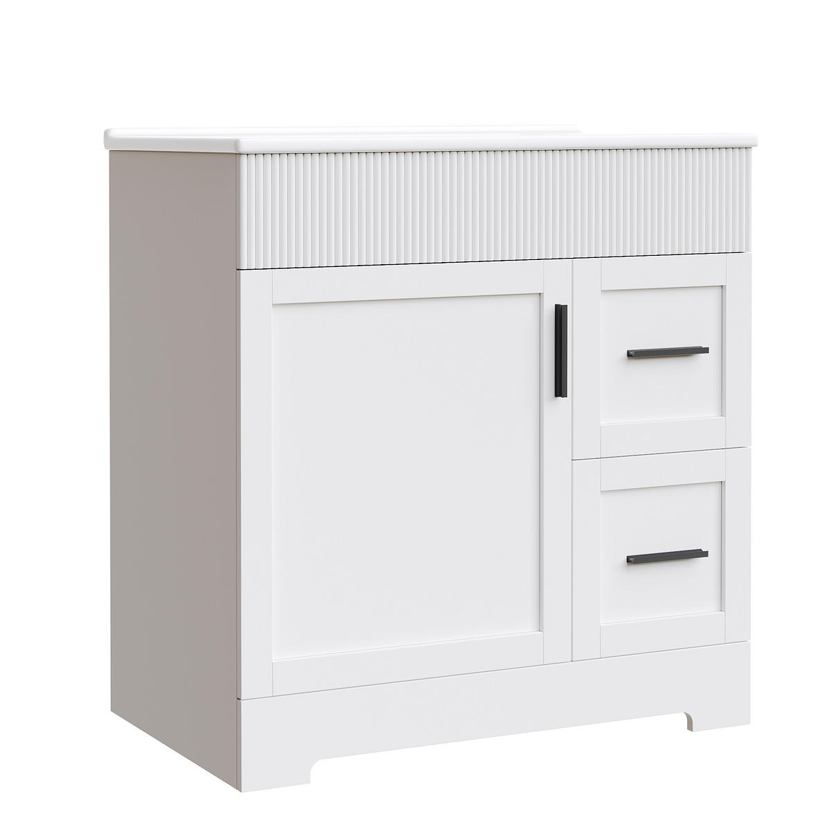 WASCHTISCH Weiß 82/47/86 cm - Weiß, Holz (81.5/85.5/47cm) - PANGIVO