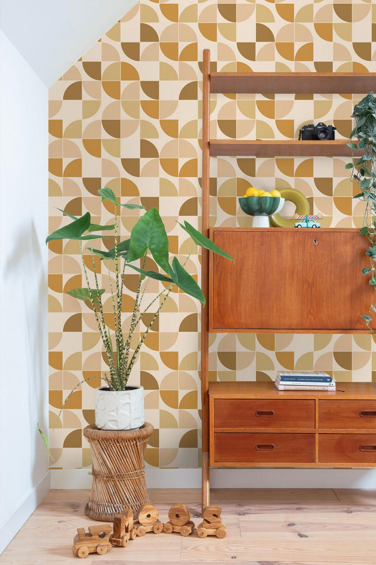 TAPETE Retro-Ornamente 50 x 900 cm - Braun, Papier (50/900cm) - ESTAhome
