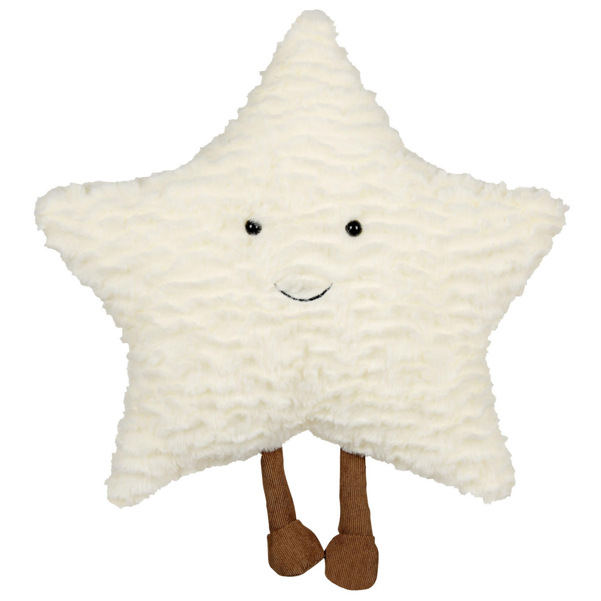 KINDERKISSEN 2er-Set Cremeweiß 40/40 cm Starfruit - Ecru, Textil (40/40cm) - Beliani