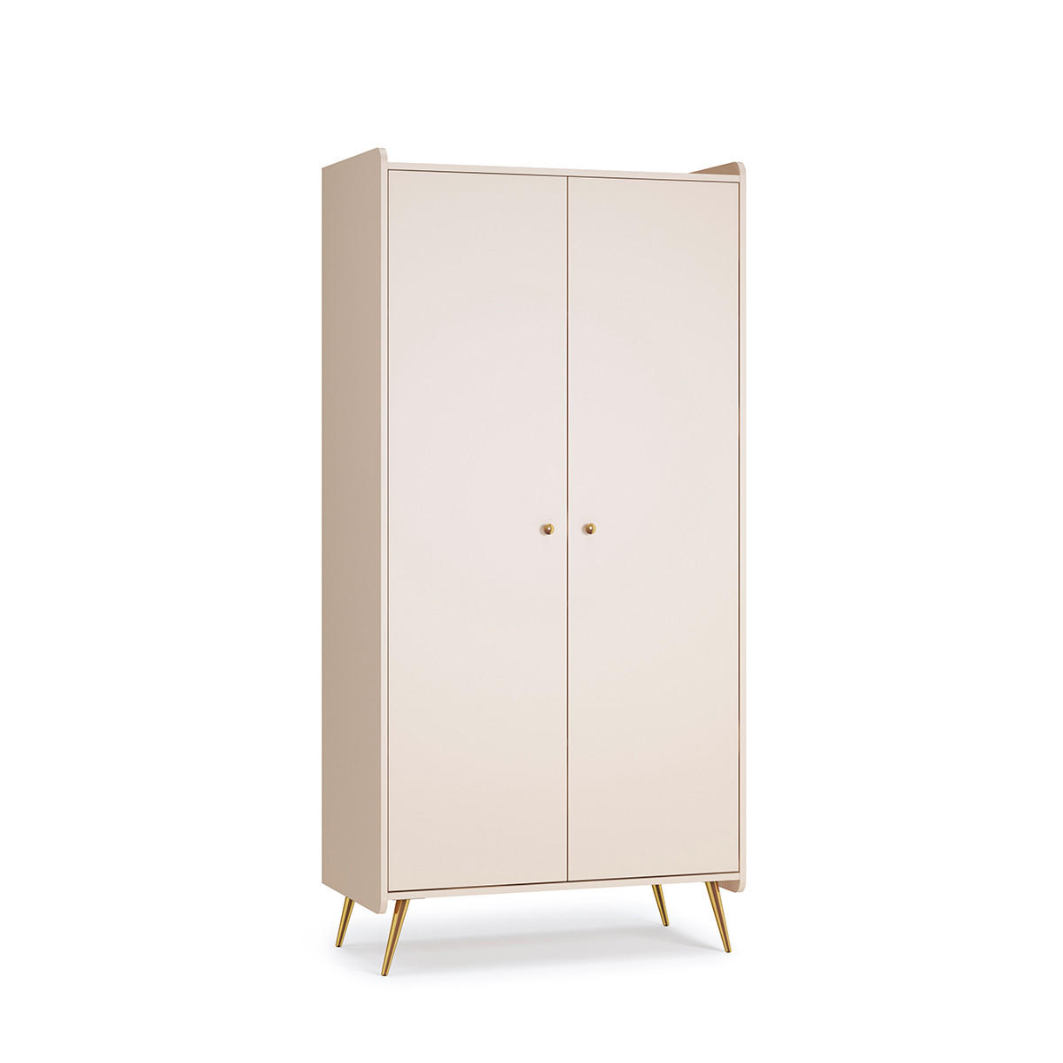 SCHRANK 2 Türen Lunea Kaschmir - Beige, Holzwerkstoff (90/188/50.2cm) - Petits-meubles
