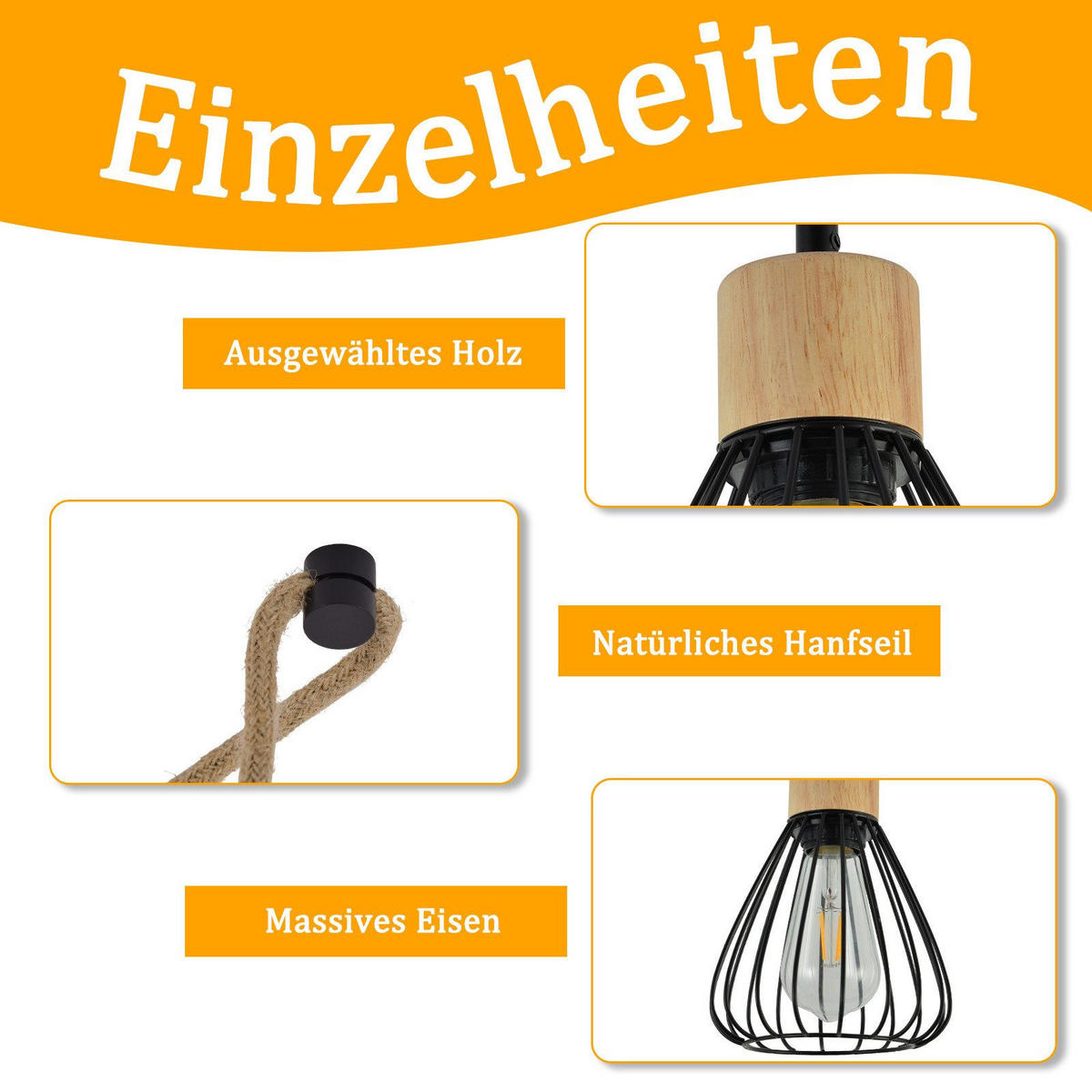 HÄNGELEUCHTE Sylnf 15/142/55 cm - Eiche Artisan, Metall (55/15/142cm) - ZMH