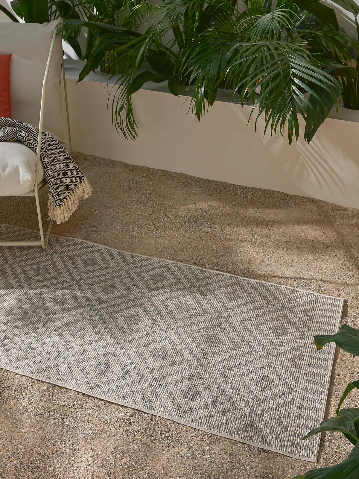 OUTDOORTEPPICH Metro Grau 80x200 cm - Grau, Textil (80/200cm) - benuta Nest