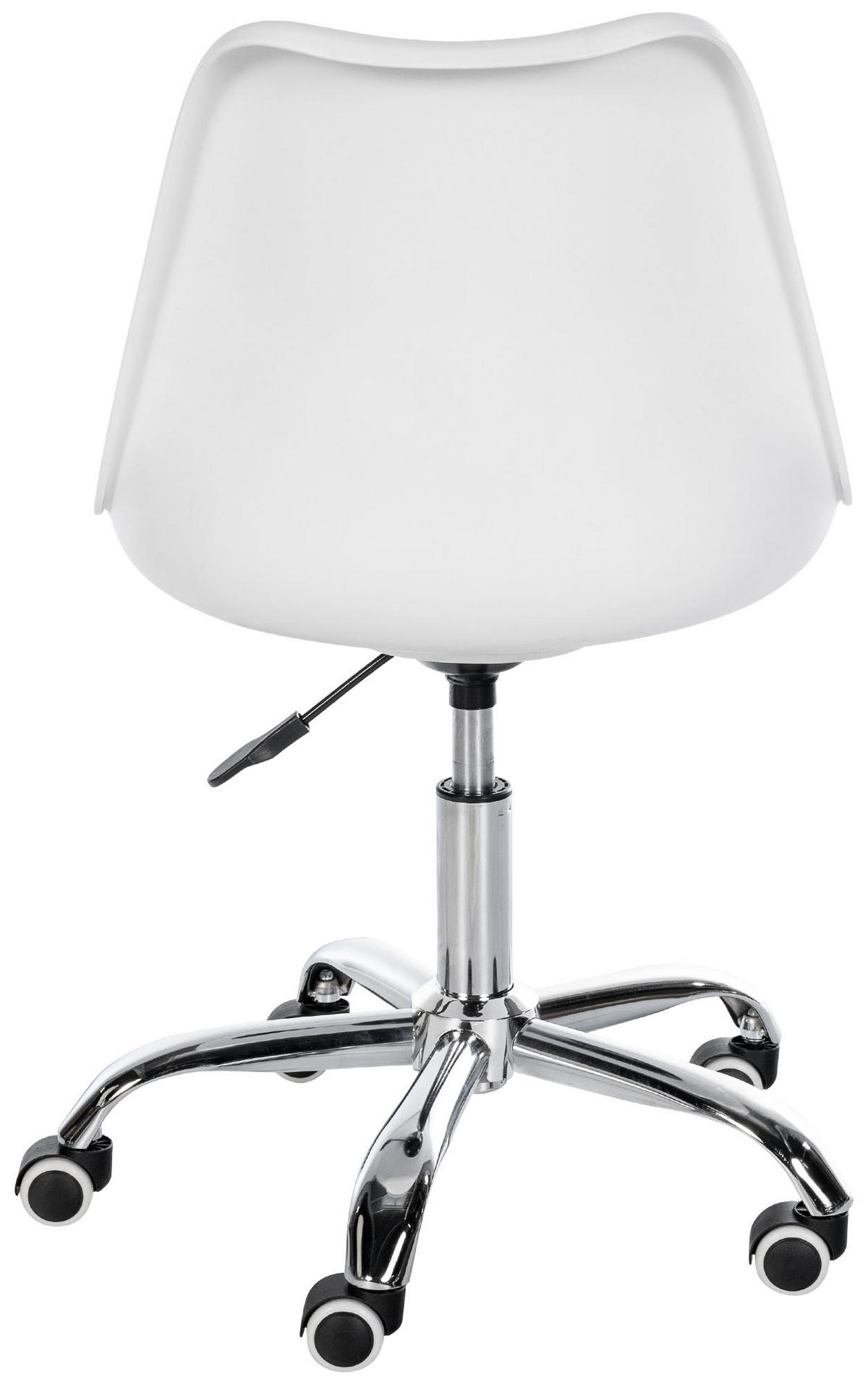HOCKER Kunststoff weiß - Chromfarben/Weiß, Kunststoff/Metall (51/78/55cm) - CLP