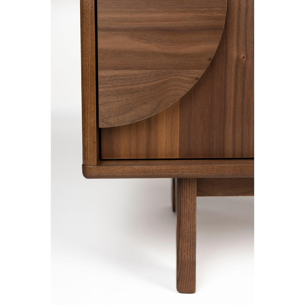 SIDEBOARD Groove mit 2 Türen Walnussholz - Braun, Holzwerkstoff (82/58/40cm) - Zuiver