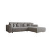 ECKSOFA GUSTO L Monolith 85 Rechts mit Schlaffunktion - Dunkelgrau, Textil (279/193cm) - Bedante