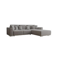 ECKSOFA GUSTO L Monolith 85 Rechts mit Schlaffunktion - Dunkelgrau, Textil (279/193cm) - Bedante