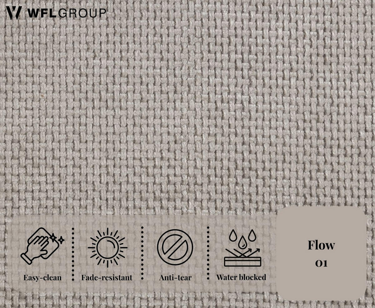 ECKSOFA Marion mit Schlaffunktion & Bettkasten in Chenille Taupe, Beige-Grau, Links 267/154/83 cm - Taupe/Schwarz, Kunststoff/Textil (267/154cm) - WFL GROUP