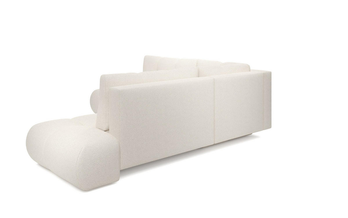 ECKSOFA DUCA II R-S Beige Jersey mit Schlaffunktion - Beige, Holz (266.5/266.5cm) - MASSENO
