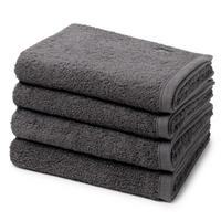 HANDTUCH Vita 4er-Set - Dunkelgrau, Textil (50/100cm) - Ross