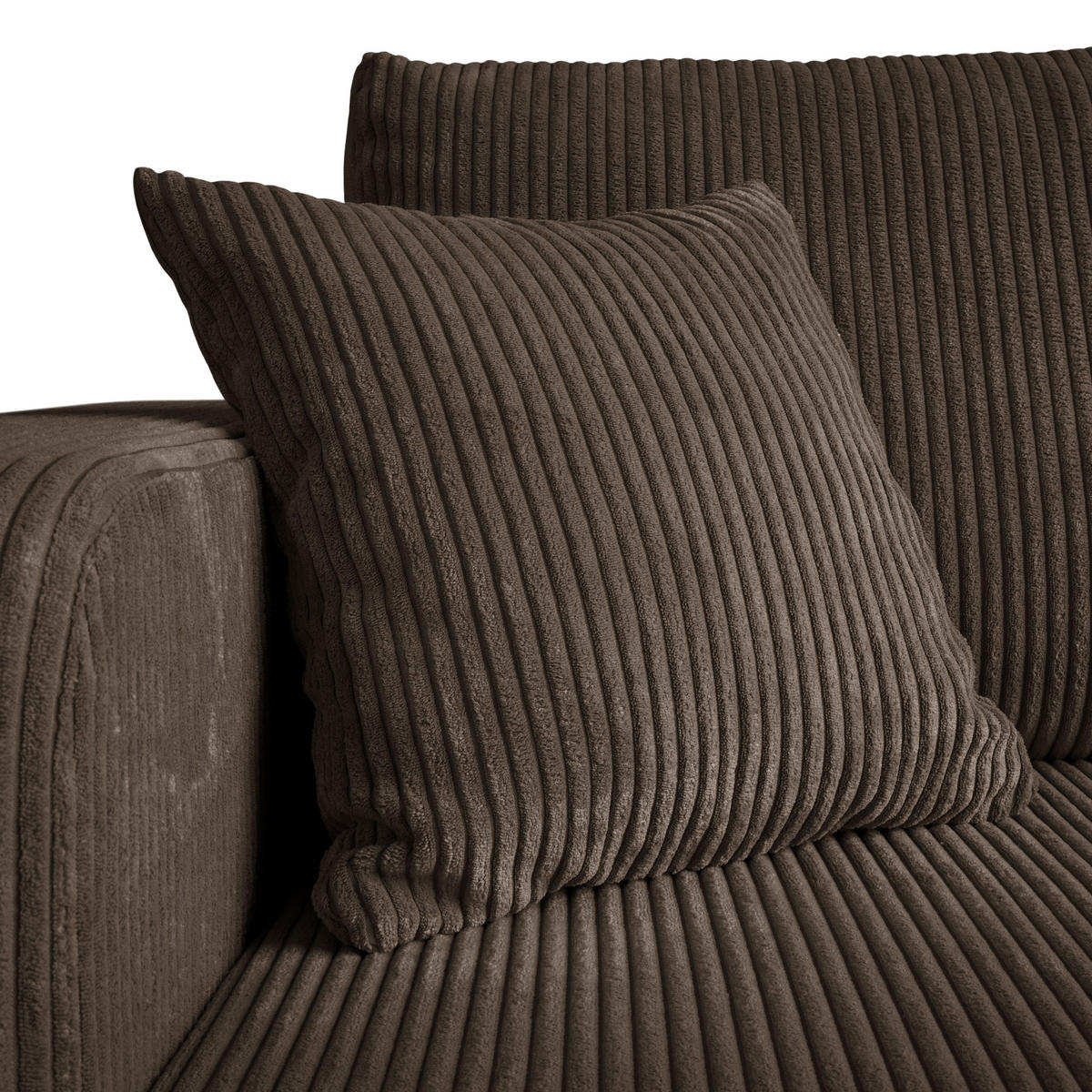 ECKSOFA PRESTIGE U mit Schlaffunktion, Poso 06 - Braun, Textil (317/83/143cm) - Lookway
