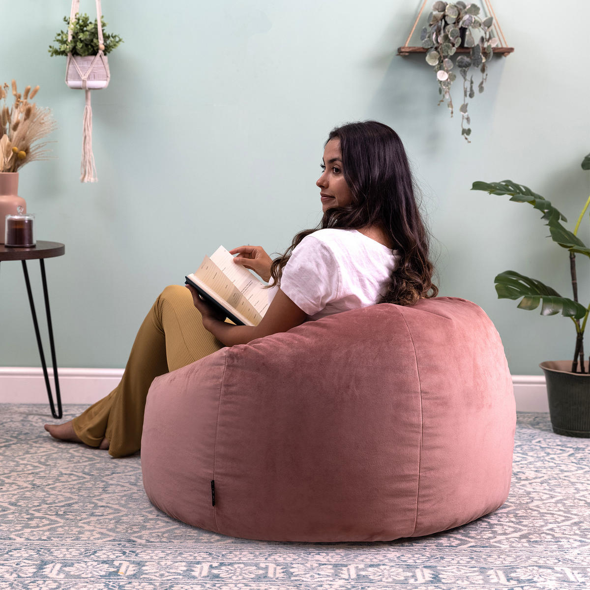 SITZSACK Klassisch Kingston - Pink, Kunststoff/Textil (85/50/85cm) - icon
