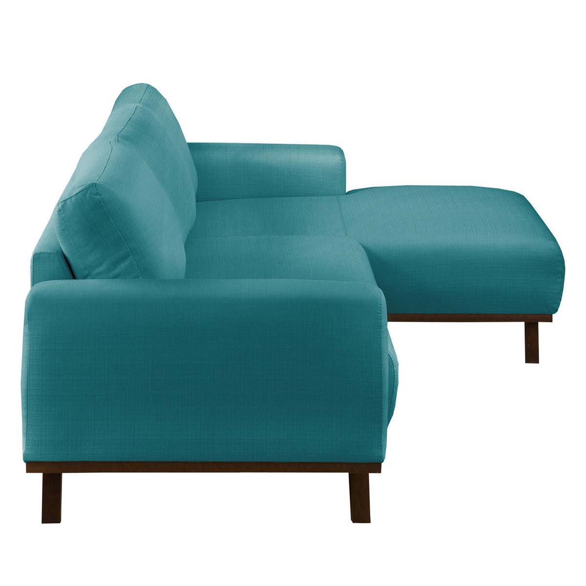 ECKSOFA - Strukturstoff - Türkis, Textil (286/152cm) - home24