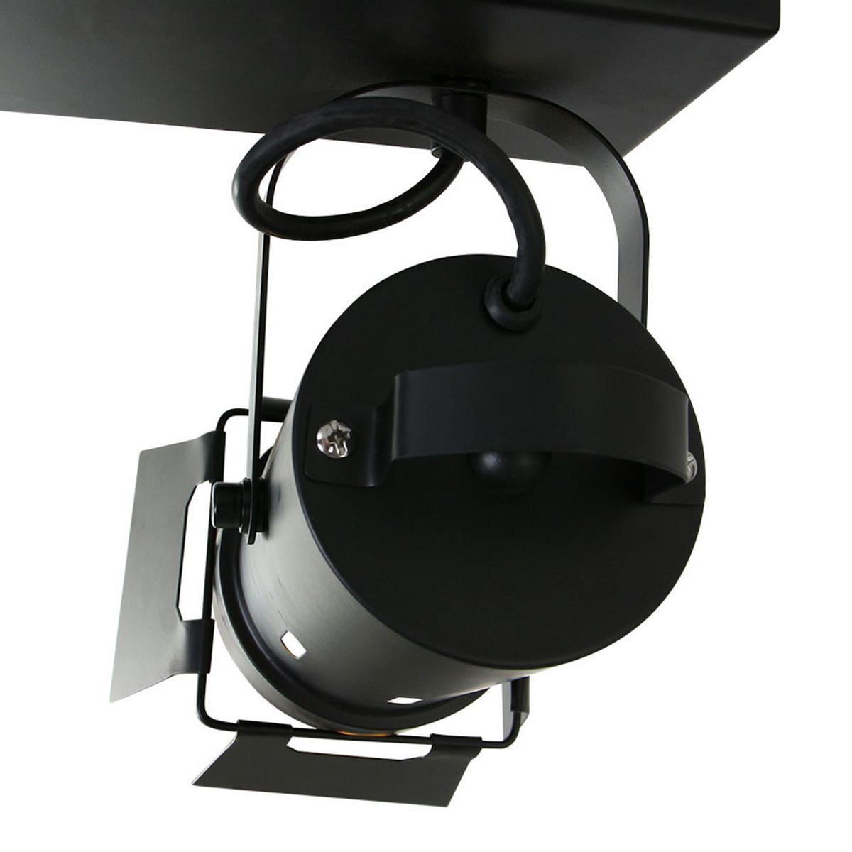 LED DECKENLEUCHTE Metall Schwarz Gold - Schwarz, Metall (23/22/33cm)