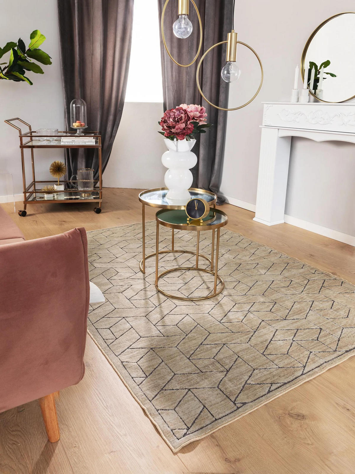 TEPPICH Daisy Cream 100x150 cm - Creme, Textil (100/150cm) - benuta