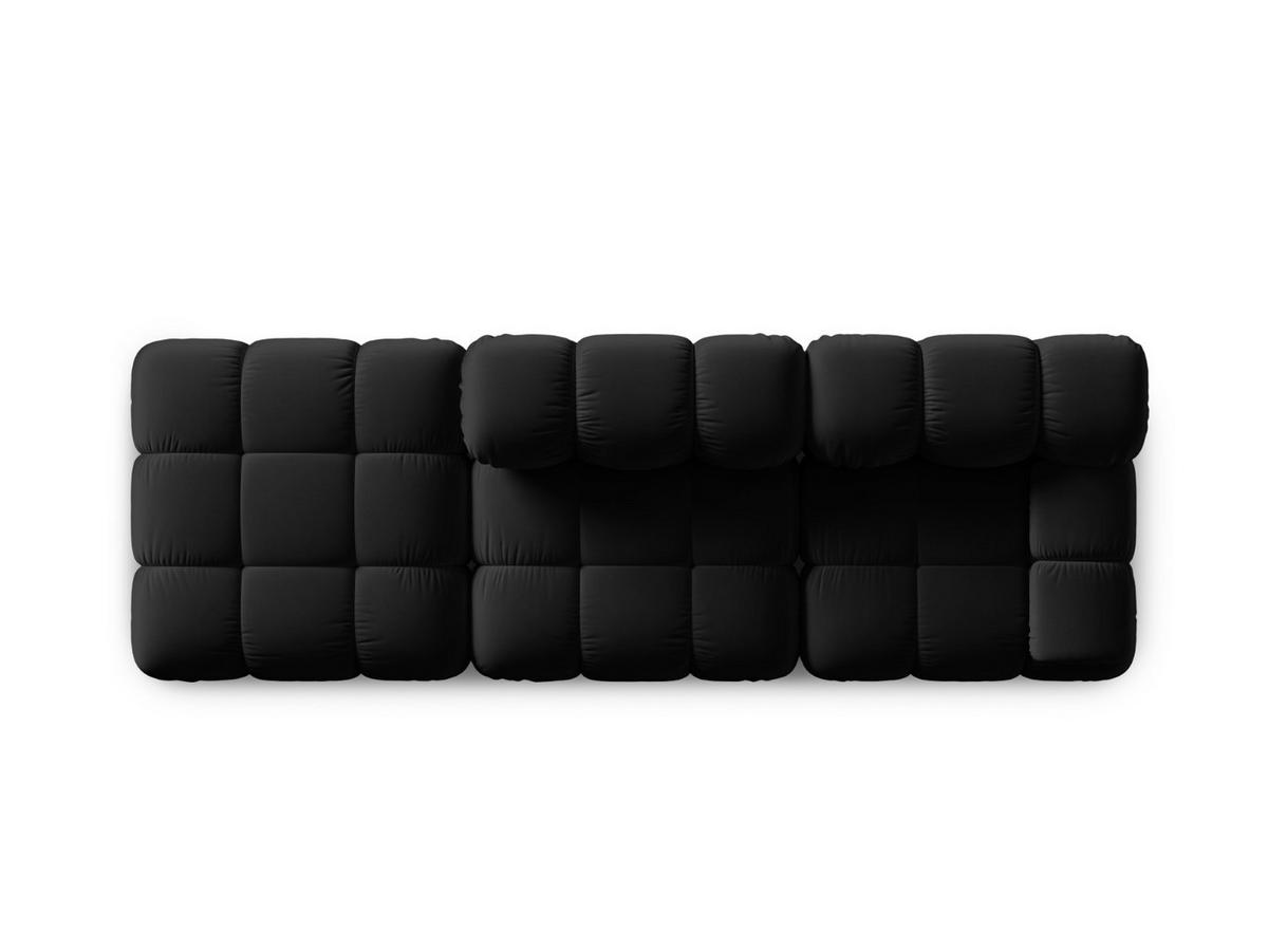 MODULARES-SOFA links Bellis aus Samt schwarz 4 Sitzplätze - Schwarz, Textil (94/63/282cm) - Micadoni