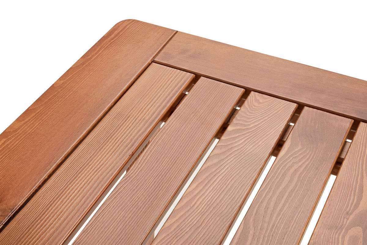 GARTENTISCH NYCTERE aus Kiefernholz, braun - Braun, Holz (140/77/75cm) - KONSIMO®