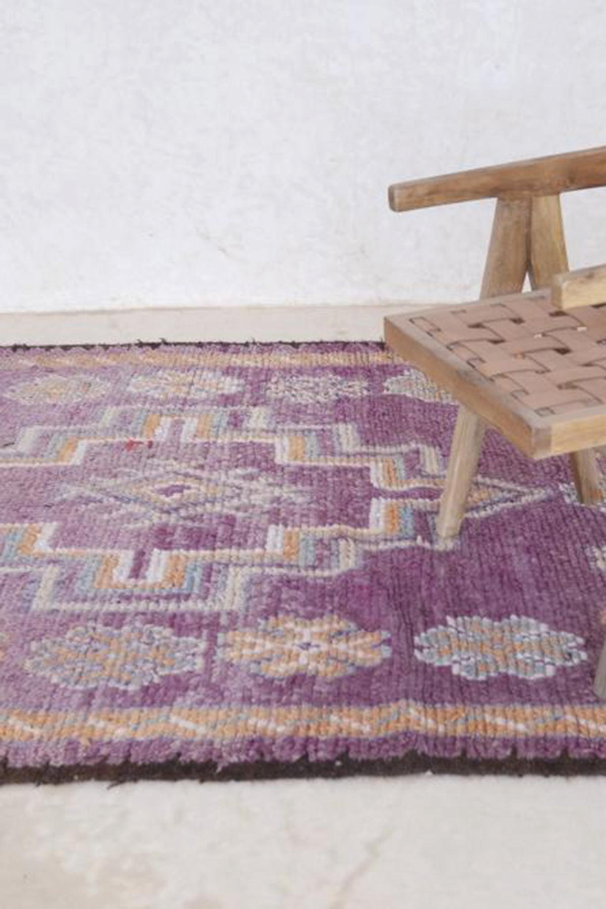 BERBERTEPPICH aus reiner Wolle 167x 306 cm - Lila, Naturmaterialien (167/306cm) - AFK Living