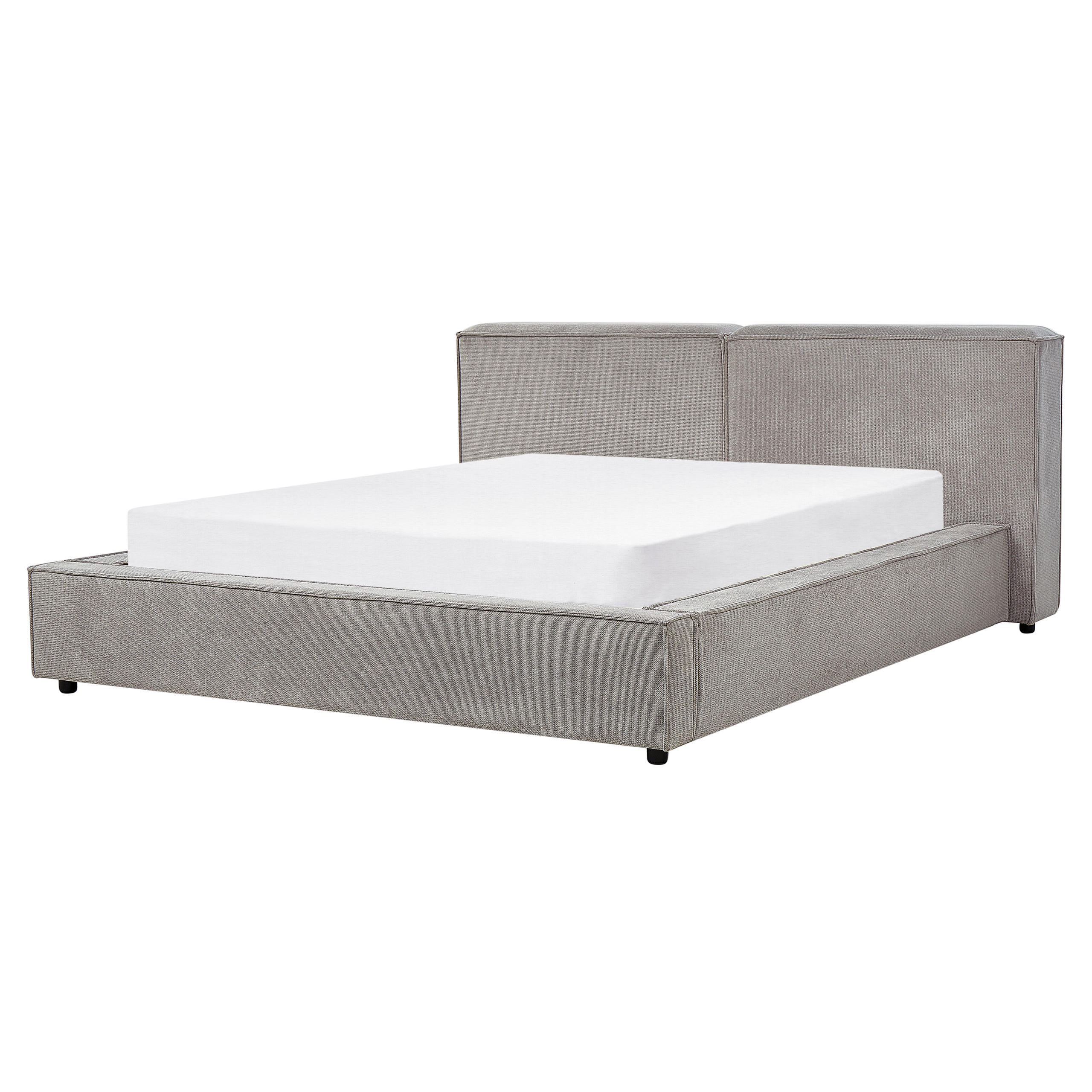 POLSTERBETT 160/200 cm Grau Linards - Grau, Textil (160/200cm) - Beliani