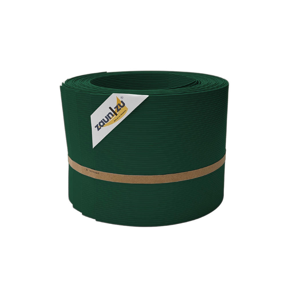 SICHTSCHUTZSTREIFEN Rille 10x Einzelstreifen 2,55m Sichtschutz Grün, 10 x 2,55m - Grün, Kunststoff (2550/19cm) - ZAUN|ZU